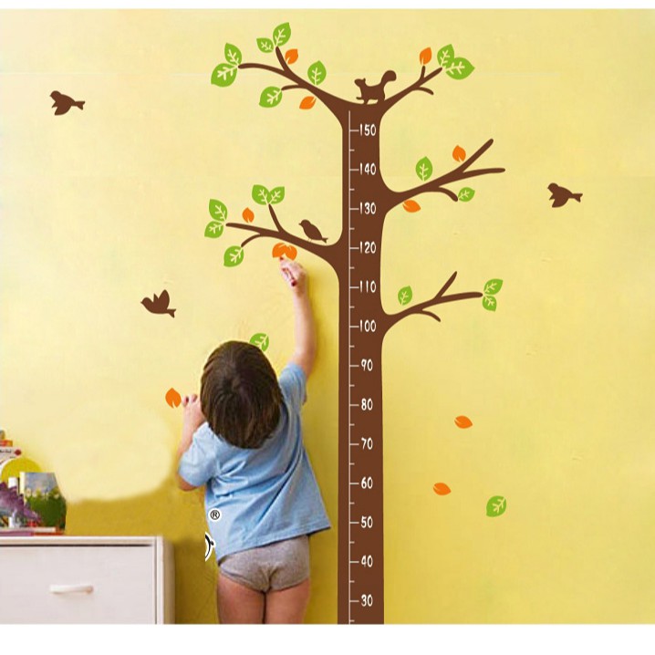 RELIZA WALL STICKER PENGUKUR TINGGI BADAN POHON TREE GROW UP STIKER DINDING