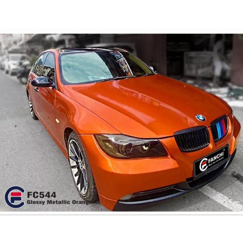 Sticker Fanchi FC544 Glossy Metallic Orange Candy metalik Glossy Premium Wrap