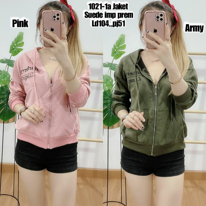 JAKET SUEDE WANITA IMPORT PREMIUM 1021-1