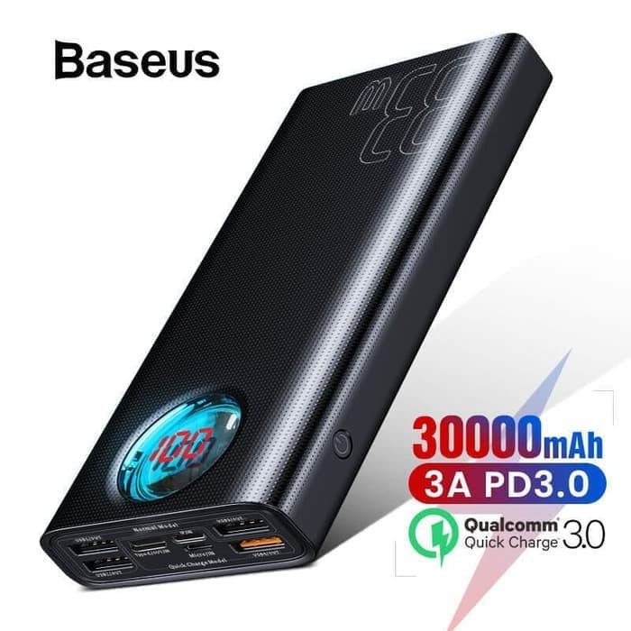 BASEUS AMBLIGHT FAST CHARGING POWER BANK 30000MAH 33W PD3.0 QC3.0