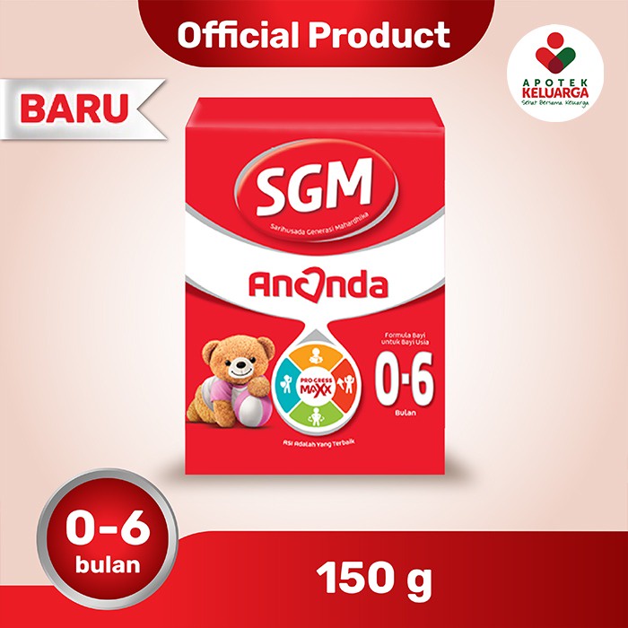 SGM Ananda 0-6 bln 150 GR #SUSU FORMULA BAYI 0-6 BULAN