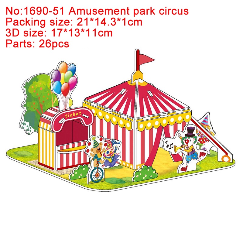 Puzzle 3 Dimensi Amusement Park Circus 1690-51 | Kado Ulang Tahun | Hadiah Ultah - Pazel - Pasel circus