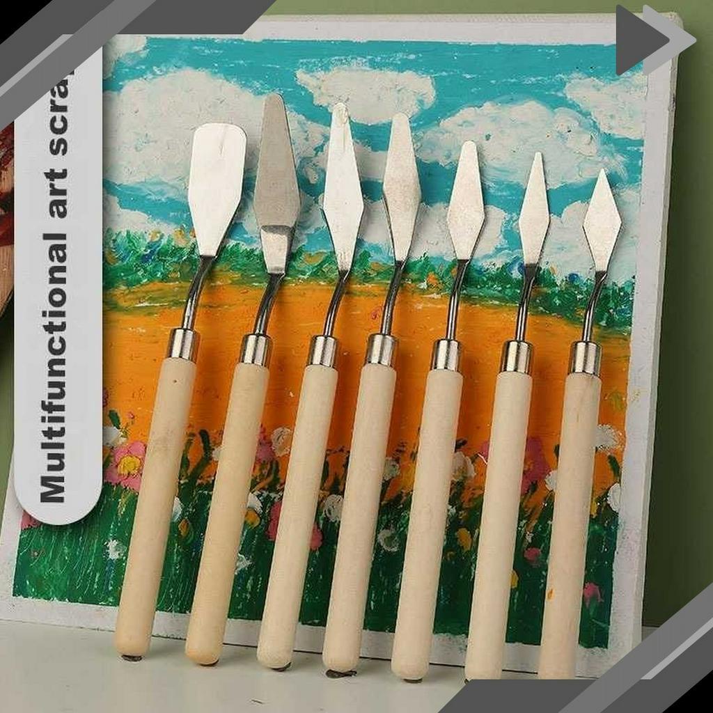 

TERBATAS APEN 7 PCS Pisau Palet Lukis Cat Akrilik Painting Scraper Knife JW7