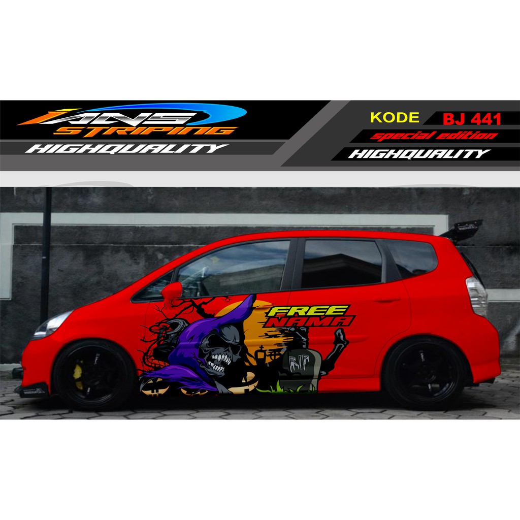 VARIASI STICKER MOBIL JES JAZZ, BRIO, AGYA, AYLA, SIGRA / DECAL STICKER MOBIL / STIKER MOBIL