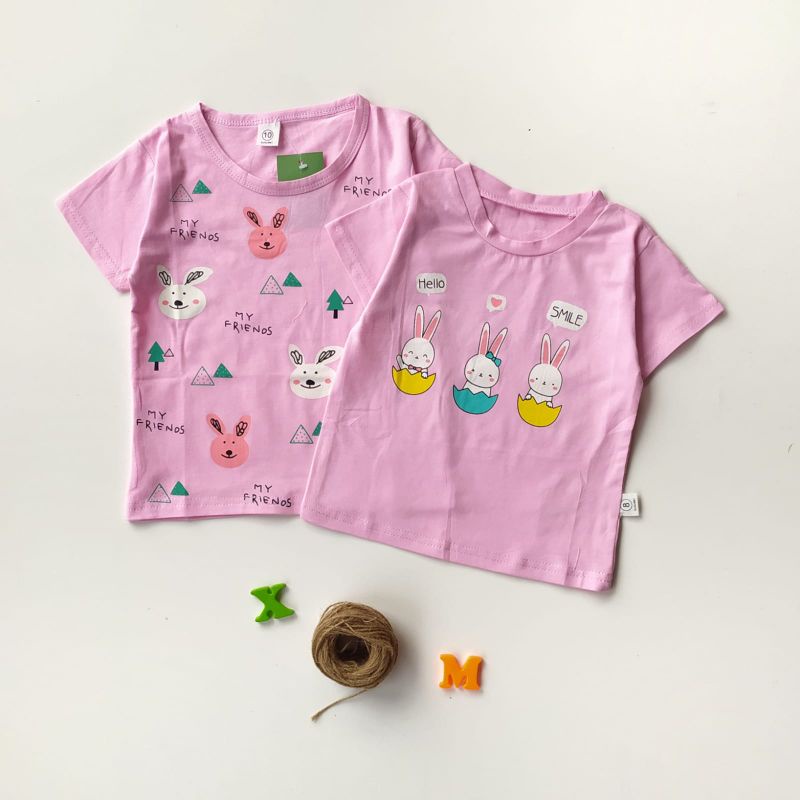 Kaos Import Anak Cewek Kaos Girl 0-3 Tahun  Bahan Super Adem