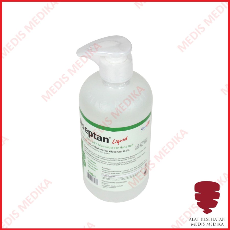 Aseptan Liquid 500 ml Onemed Cairan Antiseptik Pump Anti Aseptic Antiseptic 500ml