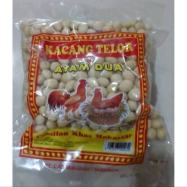 

Kacang Telor Cap Ayam Dua 450 Gram Camilan Khas Makassar