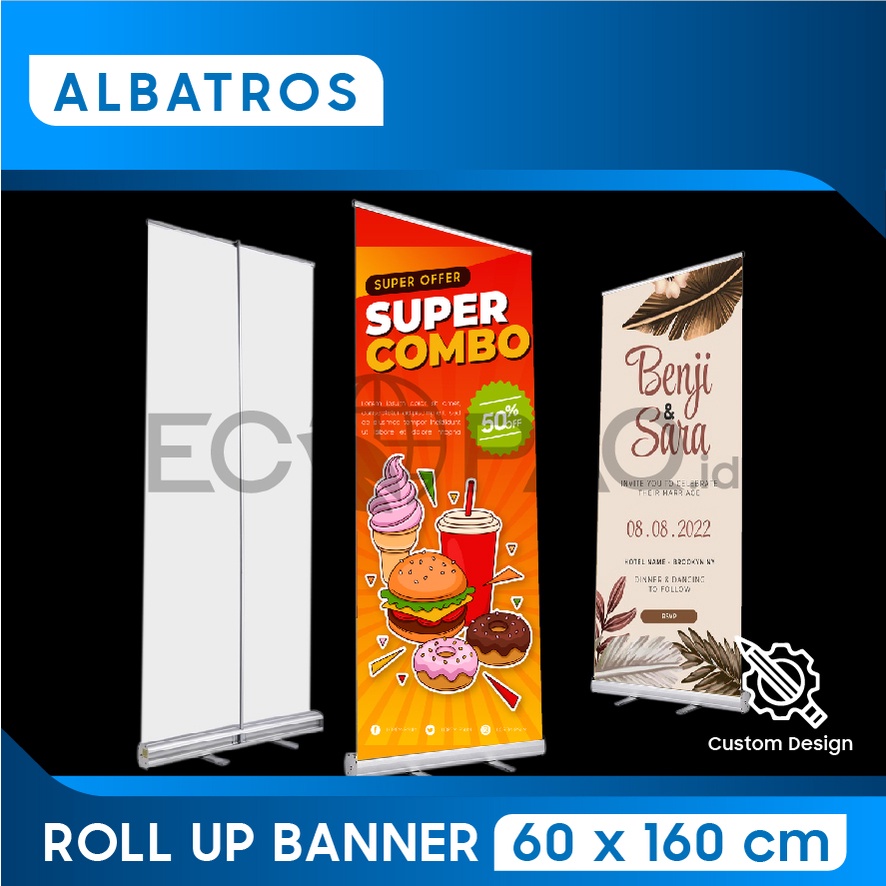 Cetak Roll Up Banner - Print Roll Banner - 60x160 cm