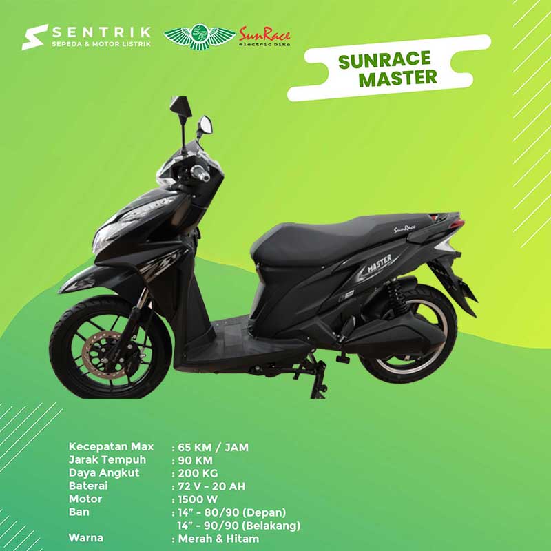 Sepeda Motor Listrik Sunrace Master Garansi Original-2