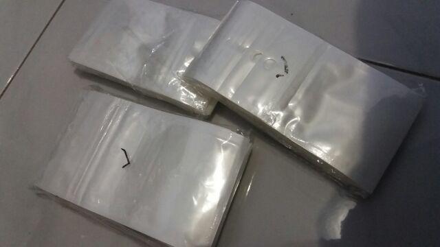 Sachet Plastik Putih 8x13 Cm [100pcs] - Kemasan Kombinasi Ziplock / Zip Bag