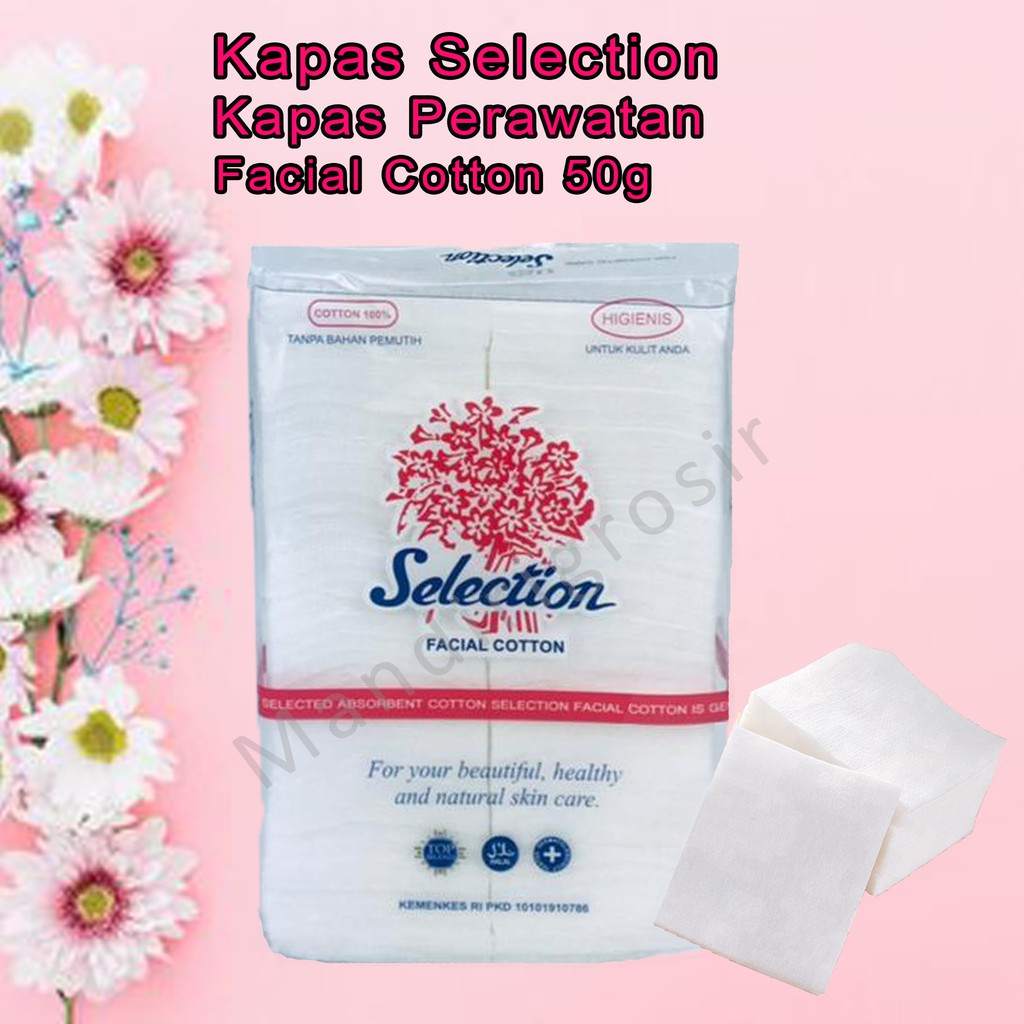 Perawatan wajah  * Facial Cotton * Kapas Selection * 50g