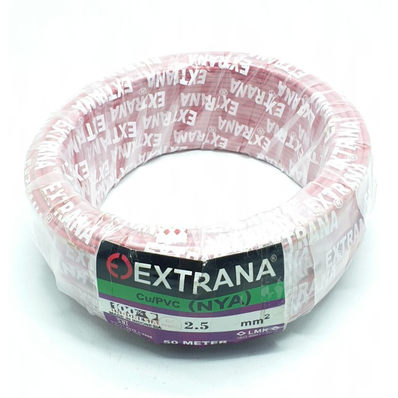 Extrana NYA 2,5mm² 50 Meter Full SNI FULL LMK Kabel Listrik Nya 1x2,5mm² 50M Full Tunggal Engkel