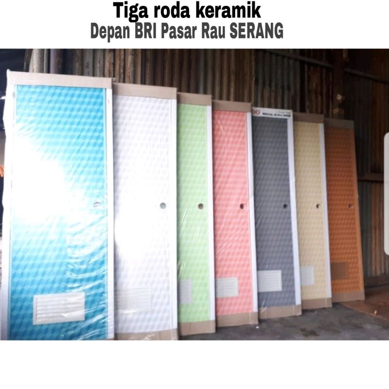 pintu kamar mandi pvc, galvalum tipe motif