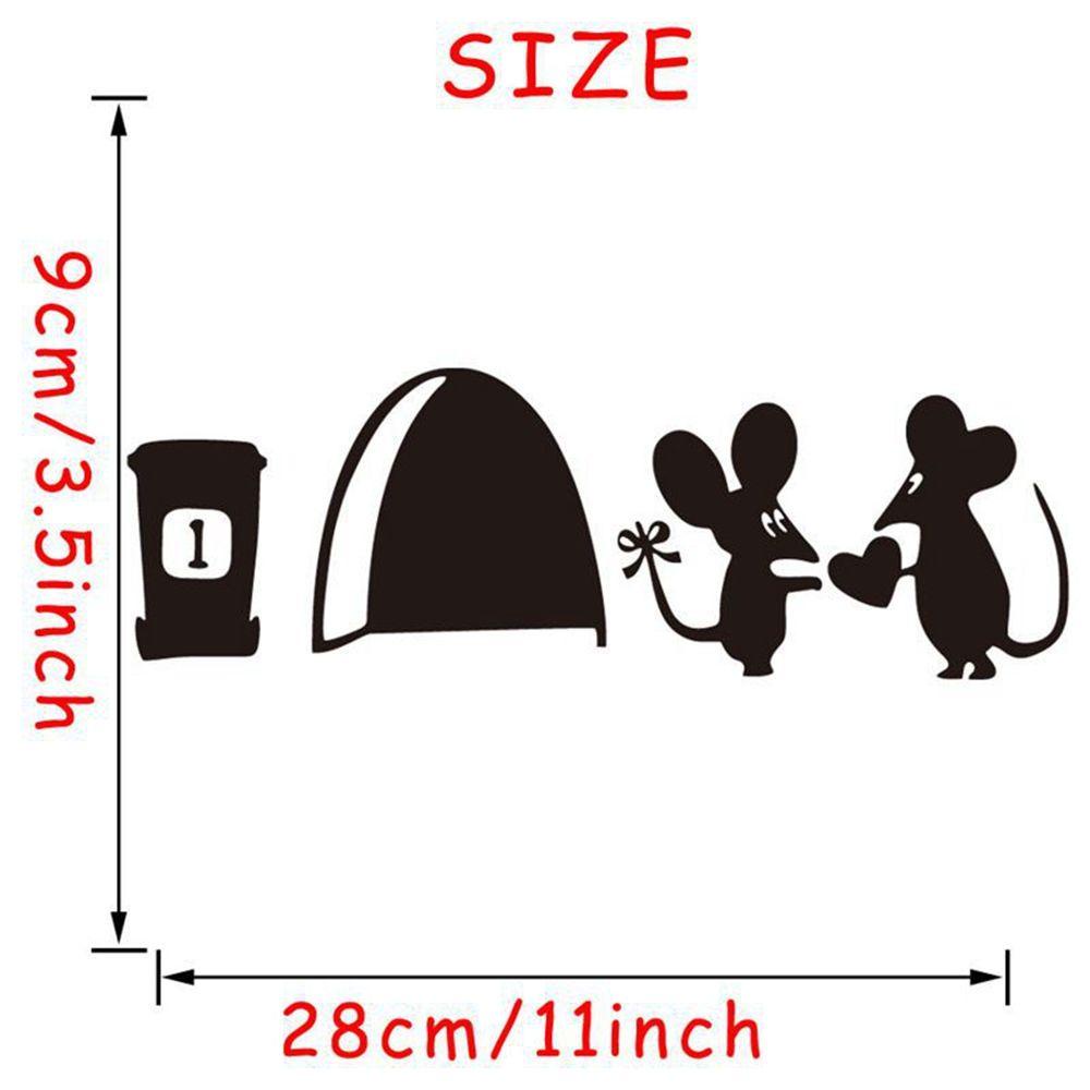 [Elegan] Mouse Stiker Dinding Removable Kartun Untuk Ruang Tamu Self-adhesive Living Room PVC Nursery Sticker