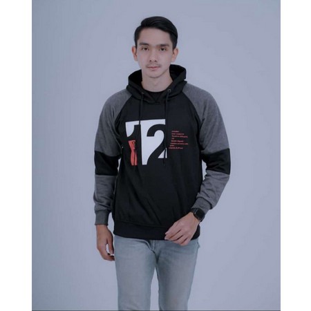 SWEATER PRIA 12 REGLAN HOODIE SWEATER COWOK 12 REGLAN