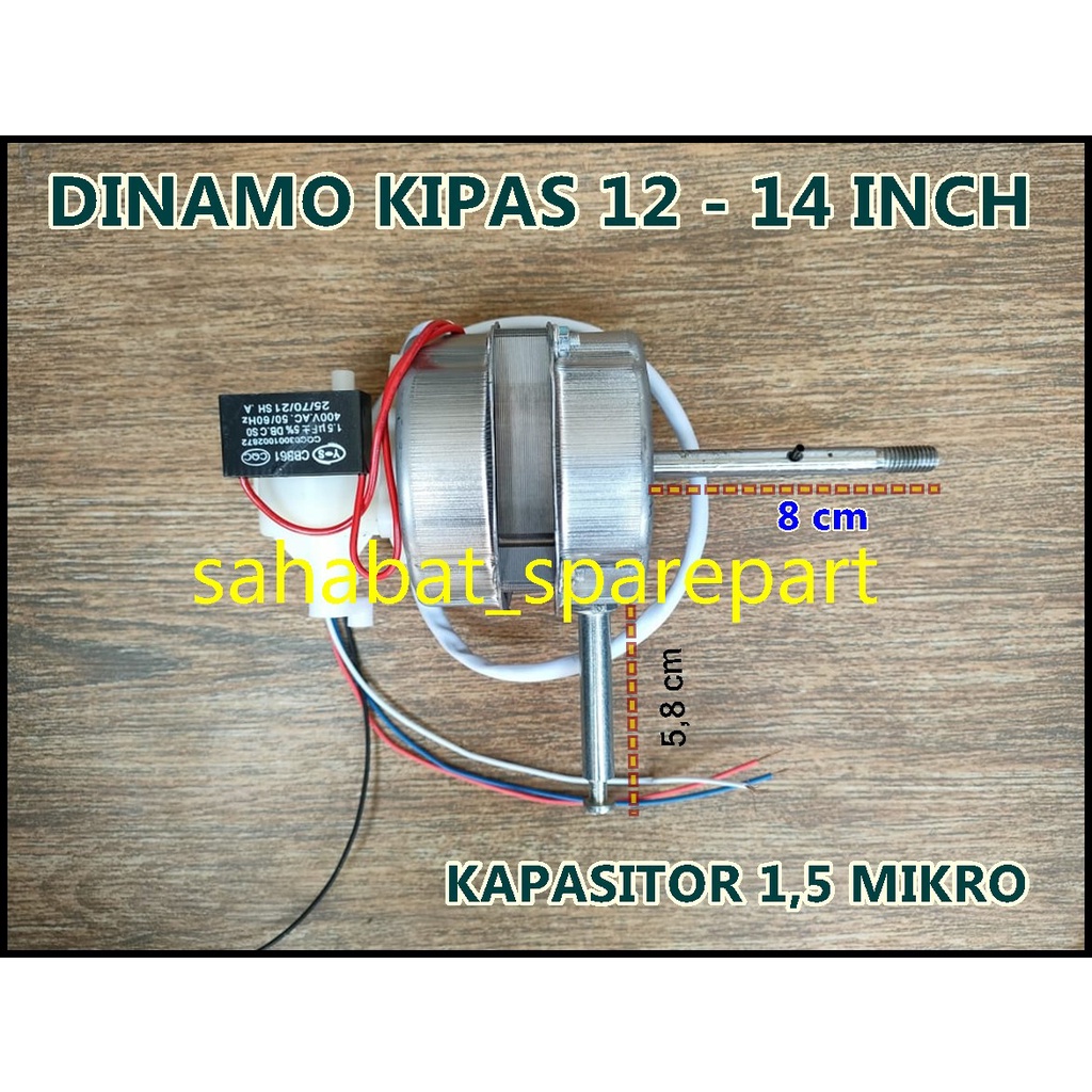 DINAMO KIPAS ANGIN STAND FAN 12 - 14 INCH RRT SANEX GMC MULTI  PANJANG AS 8 CM