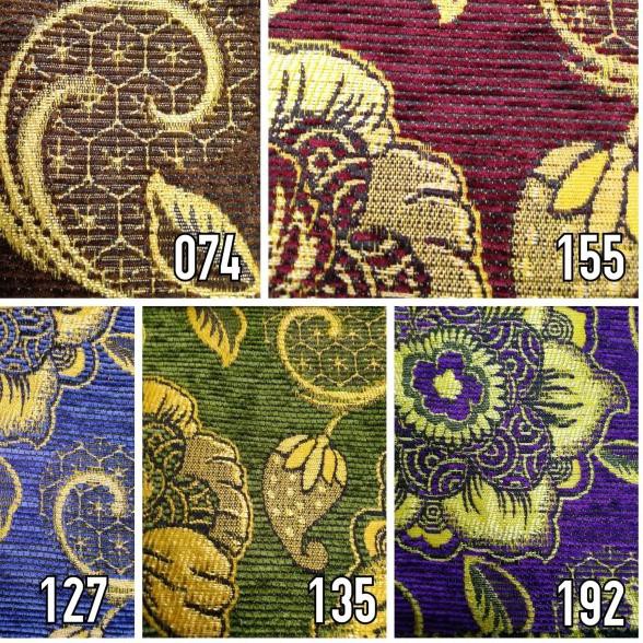 ➦ Kain Chenille Hikaron Meubel Sofa / Kursi Motif Bunga Kembang - Rianty ❅