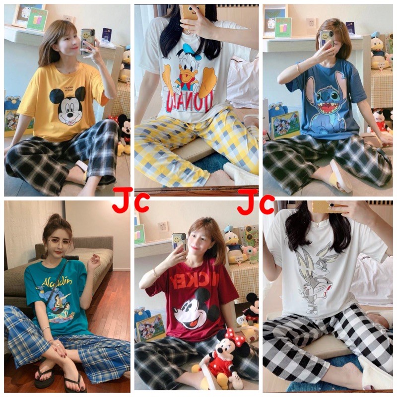 JC- Stelan Oversize Import CP / Stelan Tidur CP import / Piyama Wanita kekinian Import