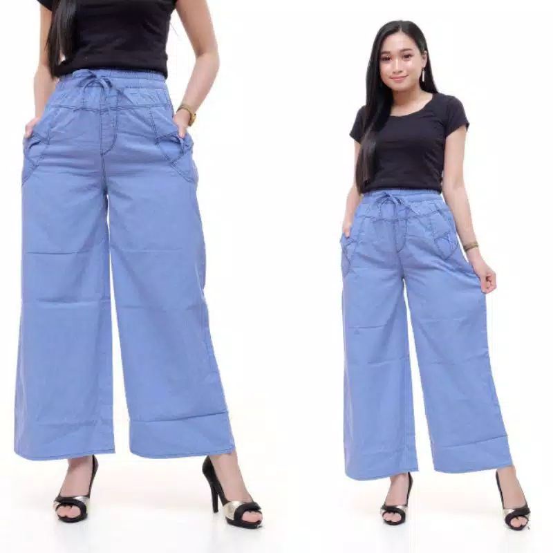 kulot levis ribbon kulot jeans ribbon/kulot levis saku kanan kiri-Kulot