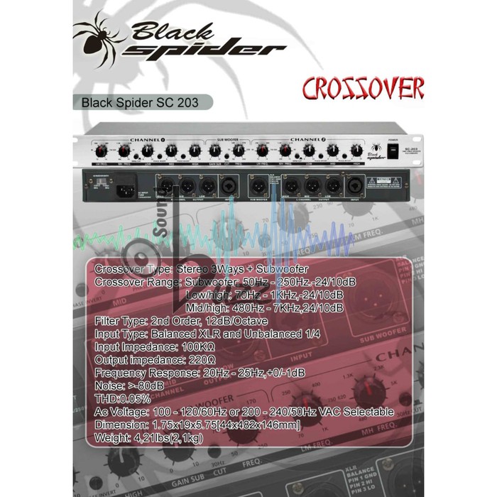 Black Spider Crossover SC 203 (3ways + Subwoofer)