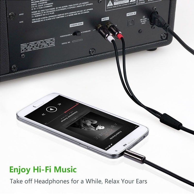 UGREEN Kabel Splitter Y 3,5mm to 2 RCA Audio Stereo