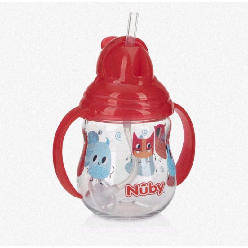 Nuby Tiritan Flip It Straw Cup 270 ml - Botol Minum Anak