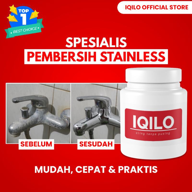 Pembersih Stainless Steel Ampuh - Bebas Noda Bebas Kusam - Iqilo Powder