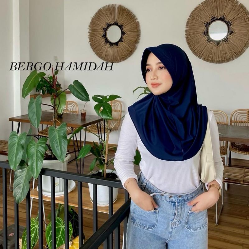 Bergo hamidah Bordir Original by RJ // Bergo Sport Jersy instan mewah premium import