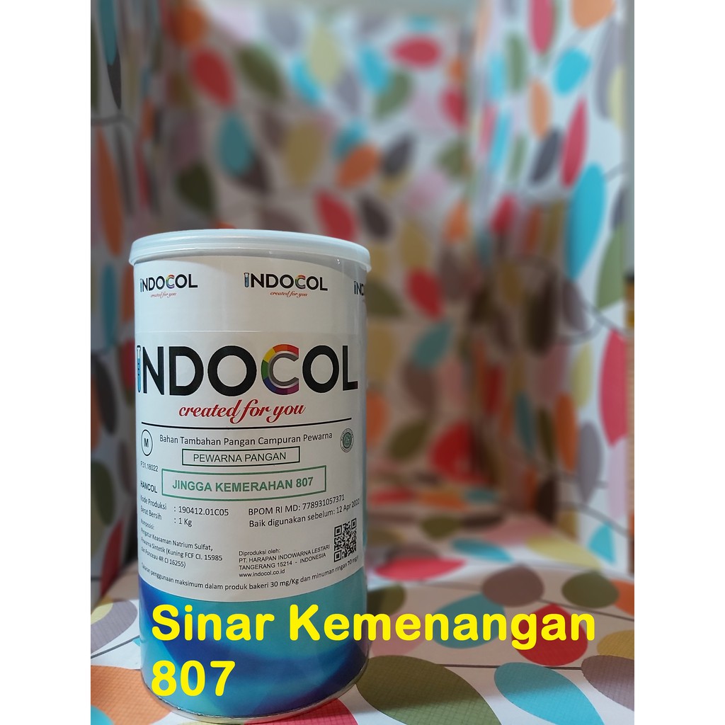 

Pewarna makanan INDOCOL Orange Reddish 807/ jingga kemerahan; 1 kg