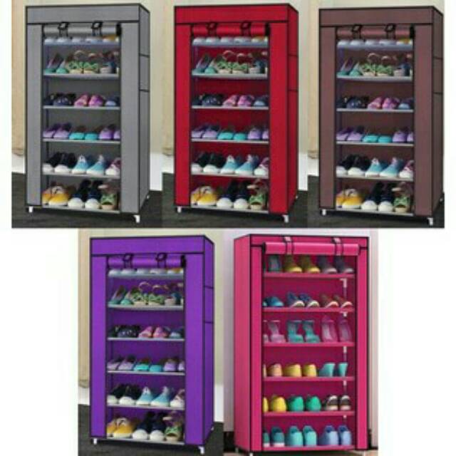 Rak sepatu portable lemari sepatu portable rak lepas pasang tempat sepatu