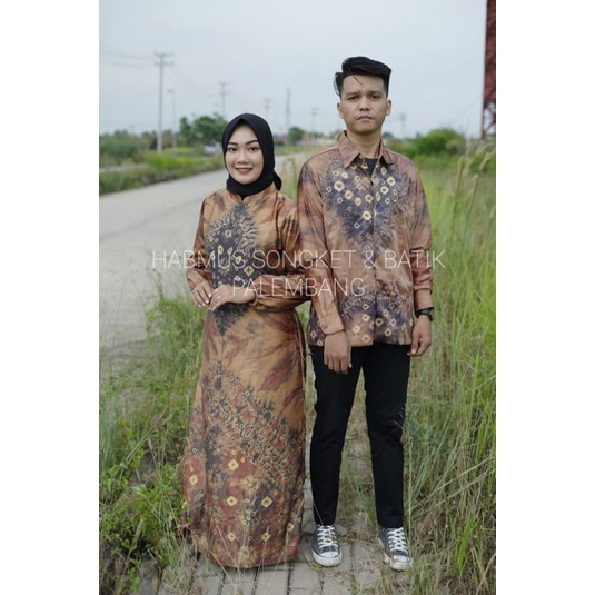 COUPLE GAMIS JUMPUTAN PALEMBANG ASLI SUTRA VALVET SILK