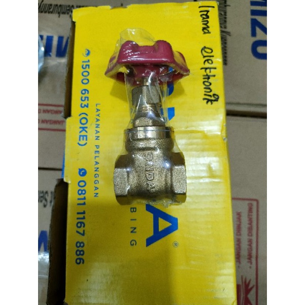 GateValve 1/2 &quot; ONDA / Stop Kran Putar Gate Valve Kuningan