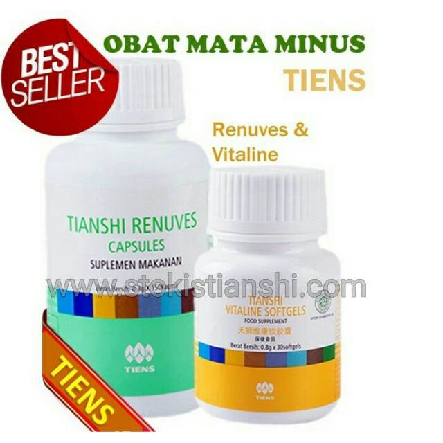 Paket Mata Minus Tiens (Tianshi) 1 Renuves, 1 Vitaline
