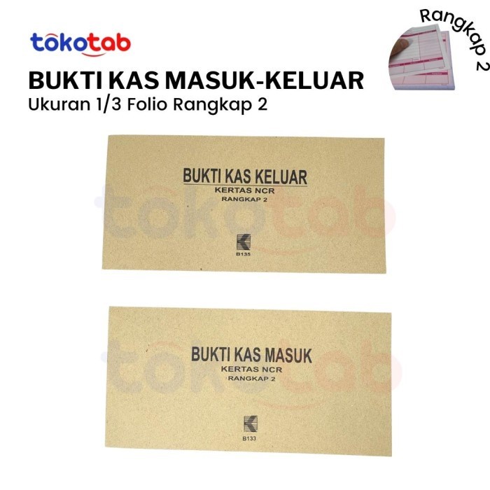 

Tokotab - Bukti Kas Masuk-Keluar KURNIA 1/3F 2ply