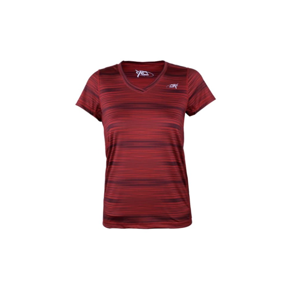 Parling Laris! Woman Running Jersey - DK Red Speed Stripe