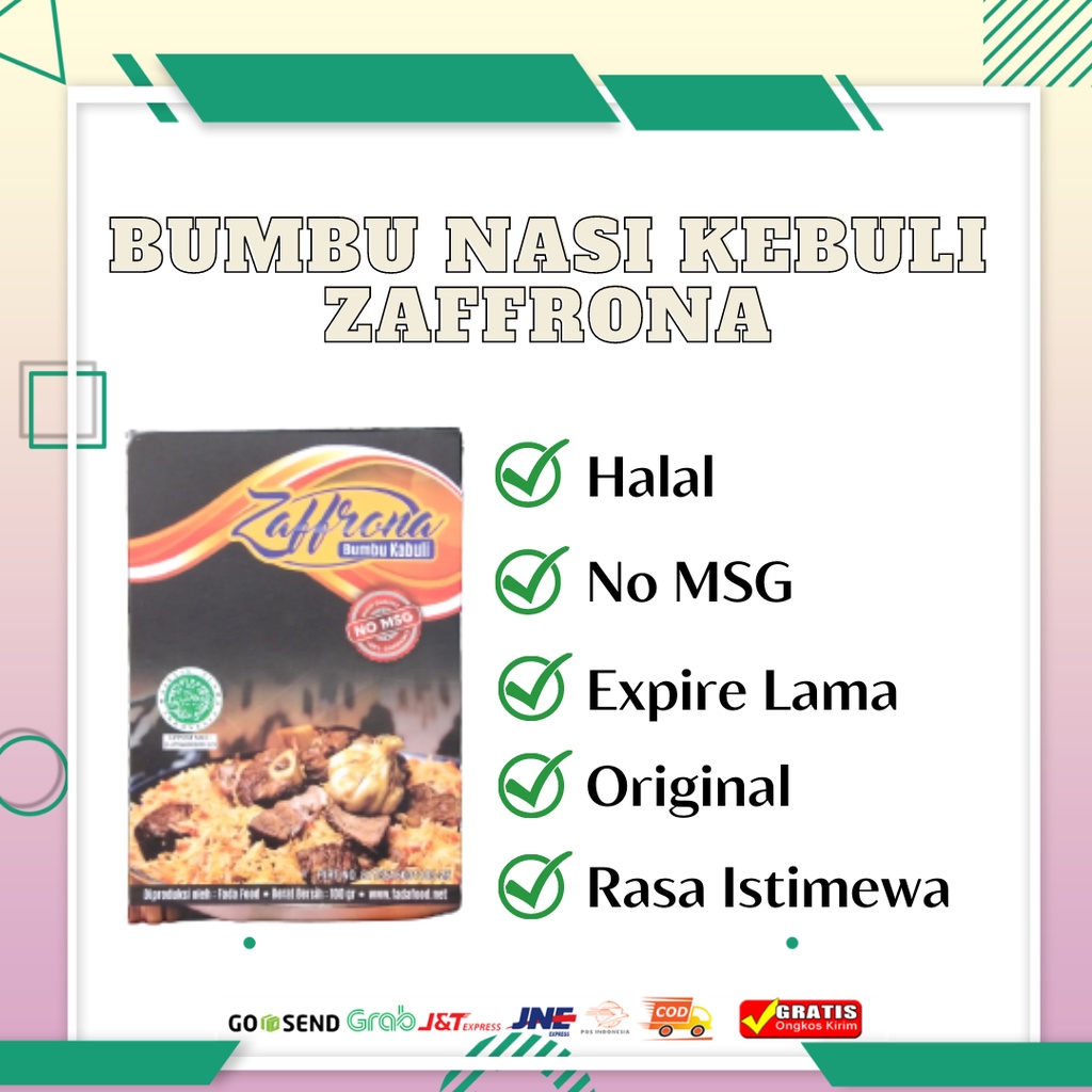 

Bumbu Nasi Kebuli Zaffron 100gr Halal Tanpa MSG Original Murah