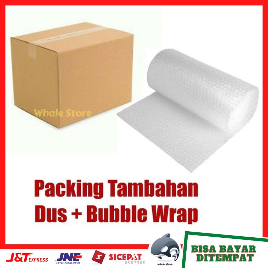 

Tambahan Extra Packing Bubble & Kardus Untuk Keamanan Dalam Pengiriman Whale Store