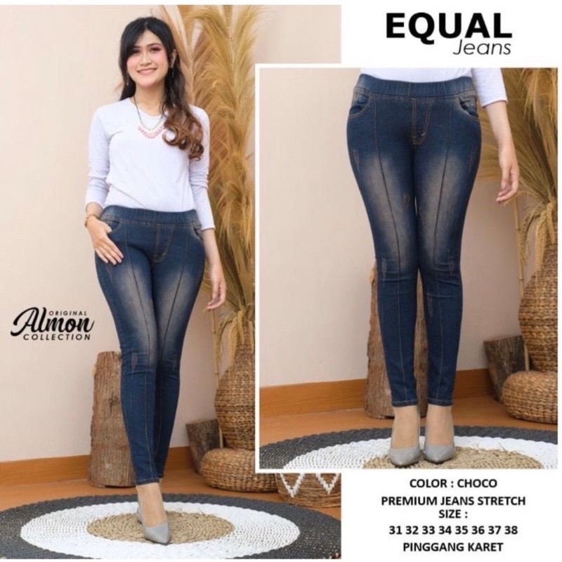 (27-38) SEON JEANS | LEGGING JEANS APLIKASI LASER | EQUAL JEANS | jegging jeans murah