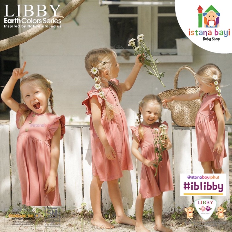 Libby Earth Colors Nara Dress - Dress Anak/Baby dress Murah