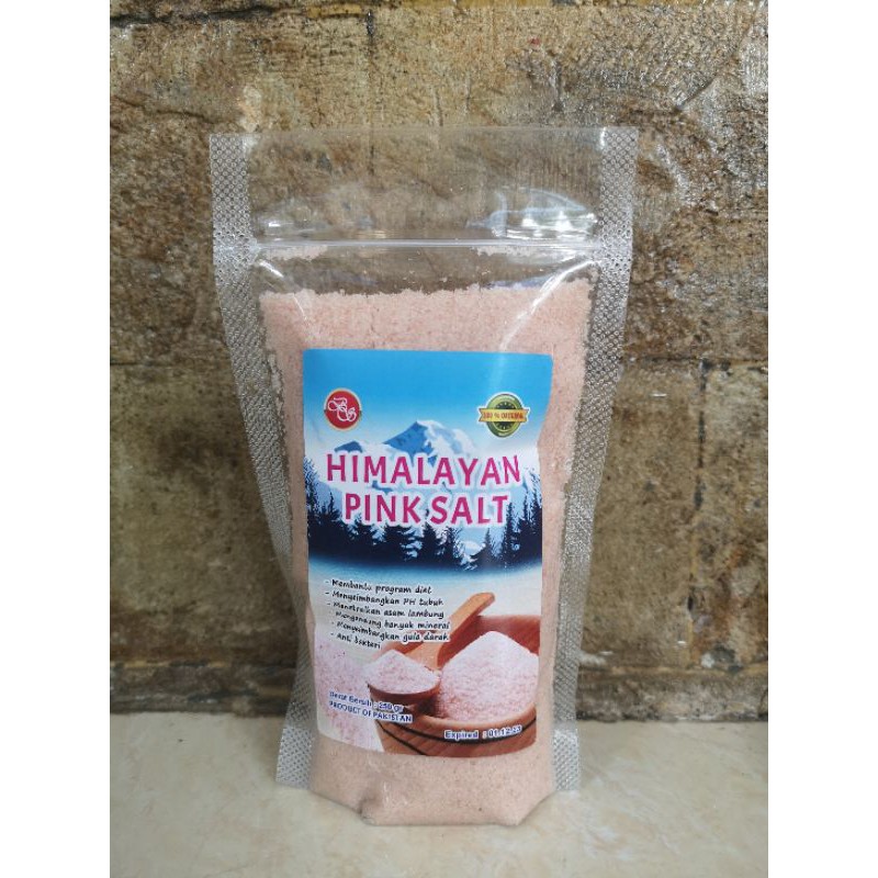 

Himalayan salt fine 250gr garam himalaya