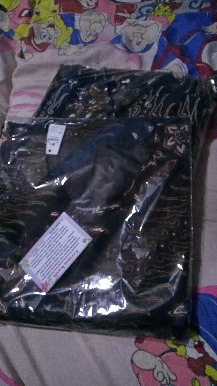 Atasna Batik Wanita Modern Batik Cassual Atasanbatik Batik Lace Mewah Batik Batwing(hitam)