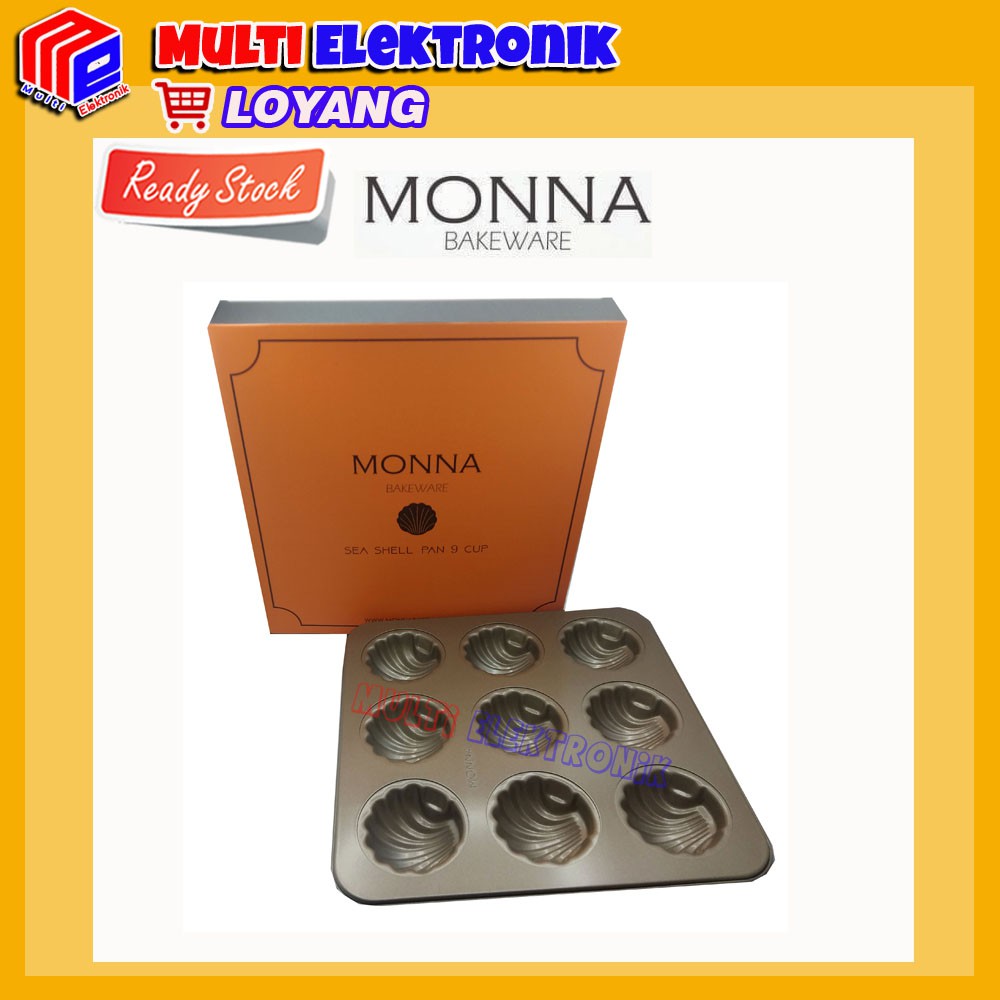 Loyang SEA SHELL 9 CUP Monna Bakeware - Loyang, Cetakan Kue