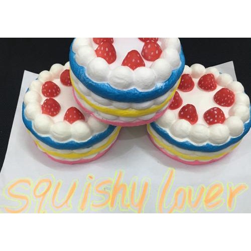 Squishy Kue Tart Pelangi/Squishy Rainbow Cake Jumbo