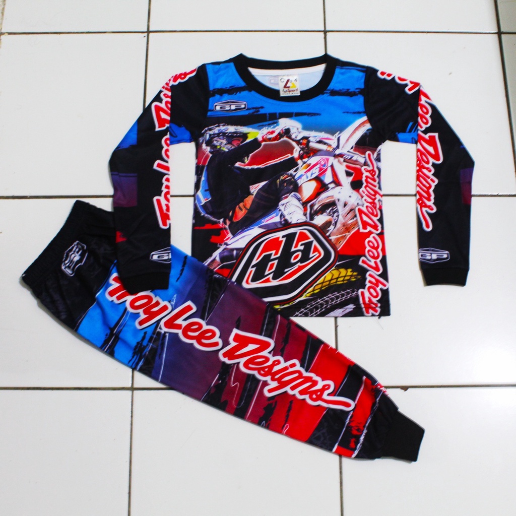 Setelan baju balap motor cross/baju seda anak/baju cross anak laki laki