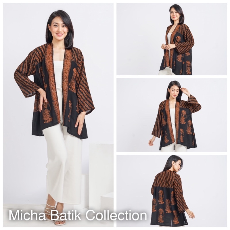 Cardigan Midi Batik Paris Sogan