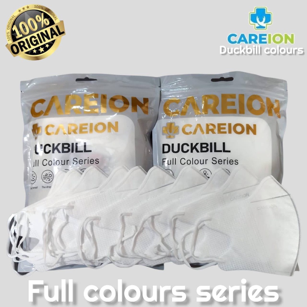 Careion Duckbill Garis | Duckbill Careion Emboss Earloop isi 50pcs