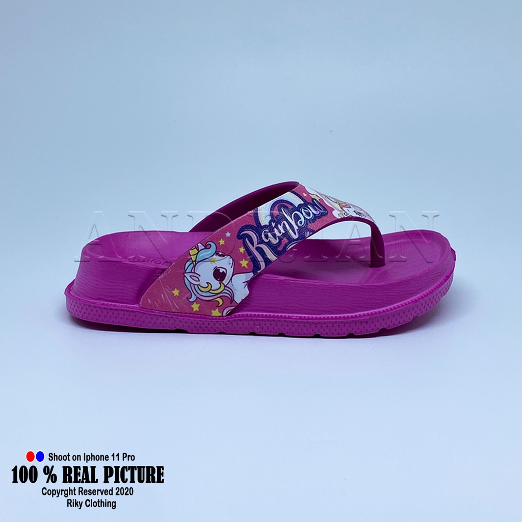 Sandal Jepit anak perempuan bergmabar kuda phoni lucu 2-8 tahun cod