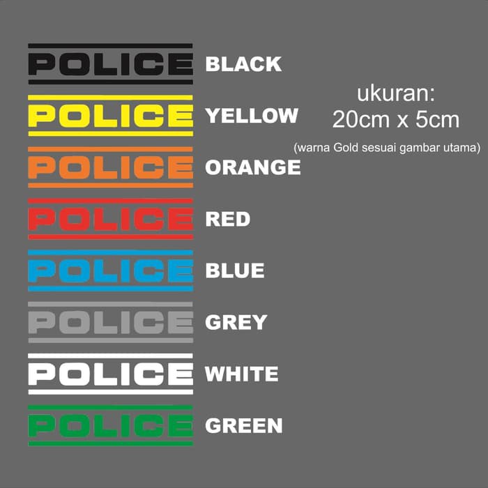 stiker cutting sticker motor NMAX POLICE 01 per PCS