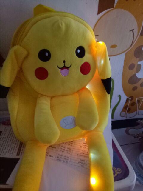 Tas Bunny Hat Lampu LED Tas Ransel Boneka Telinga Bergerak Import