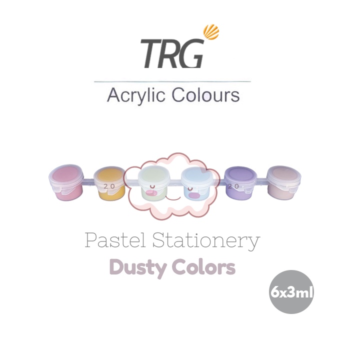 

TRG Acrylic Colour Dusty Set 6 Warna - Cat Akrilik Kanvas Lukis Canvas Paint Acrylic Color 3 ml